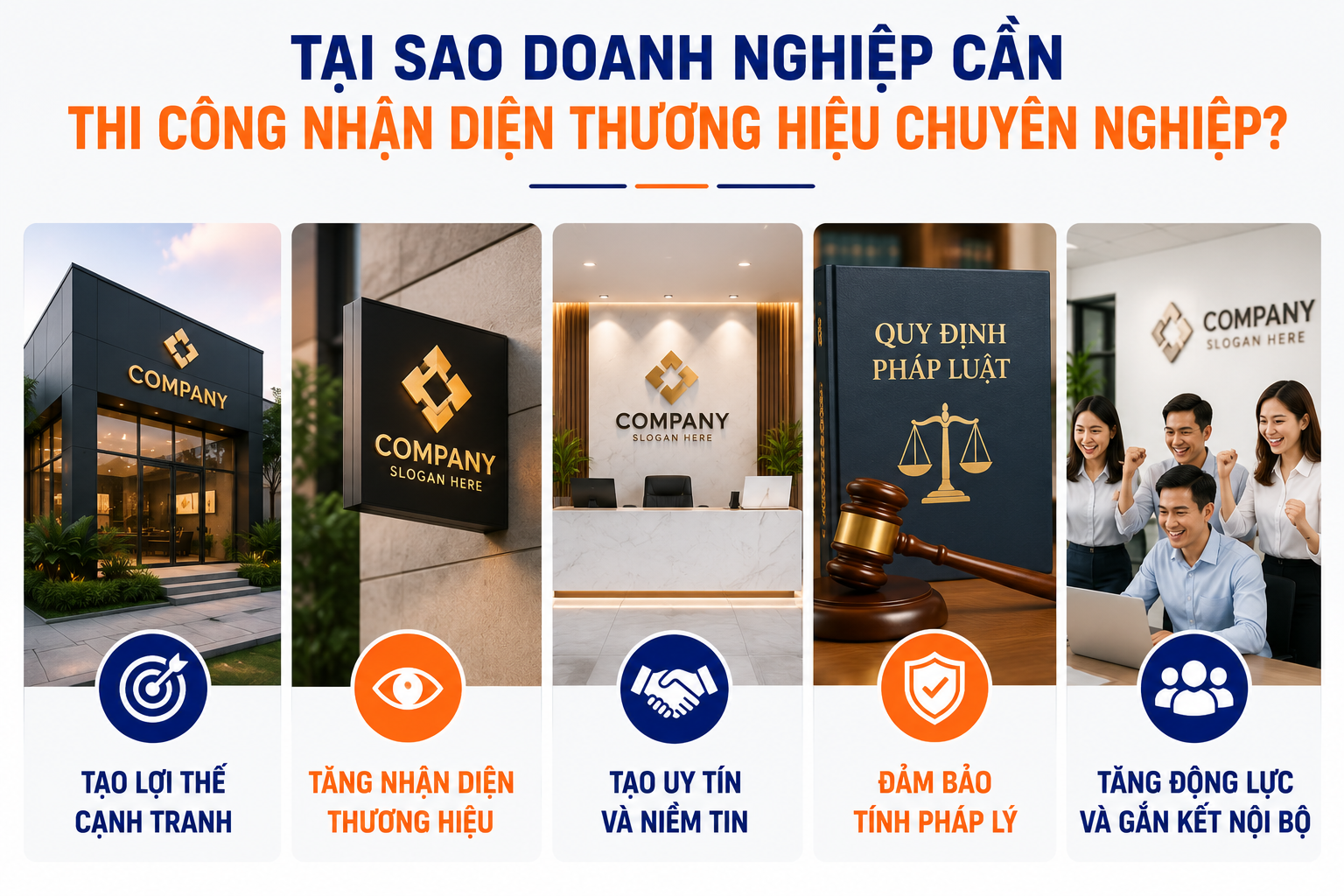 Thi công nhận diện thương hiệu công ty